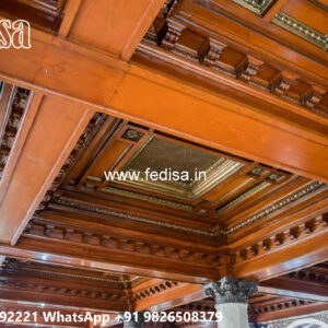 Wooden Classic Ceiling Design Pop 3d Design No-10723