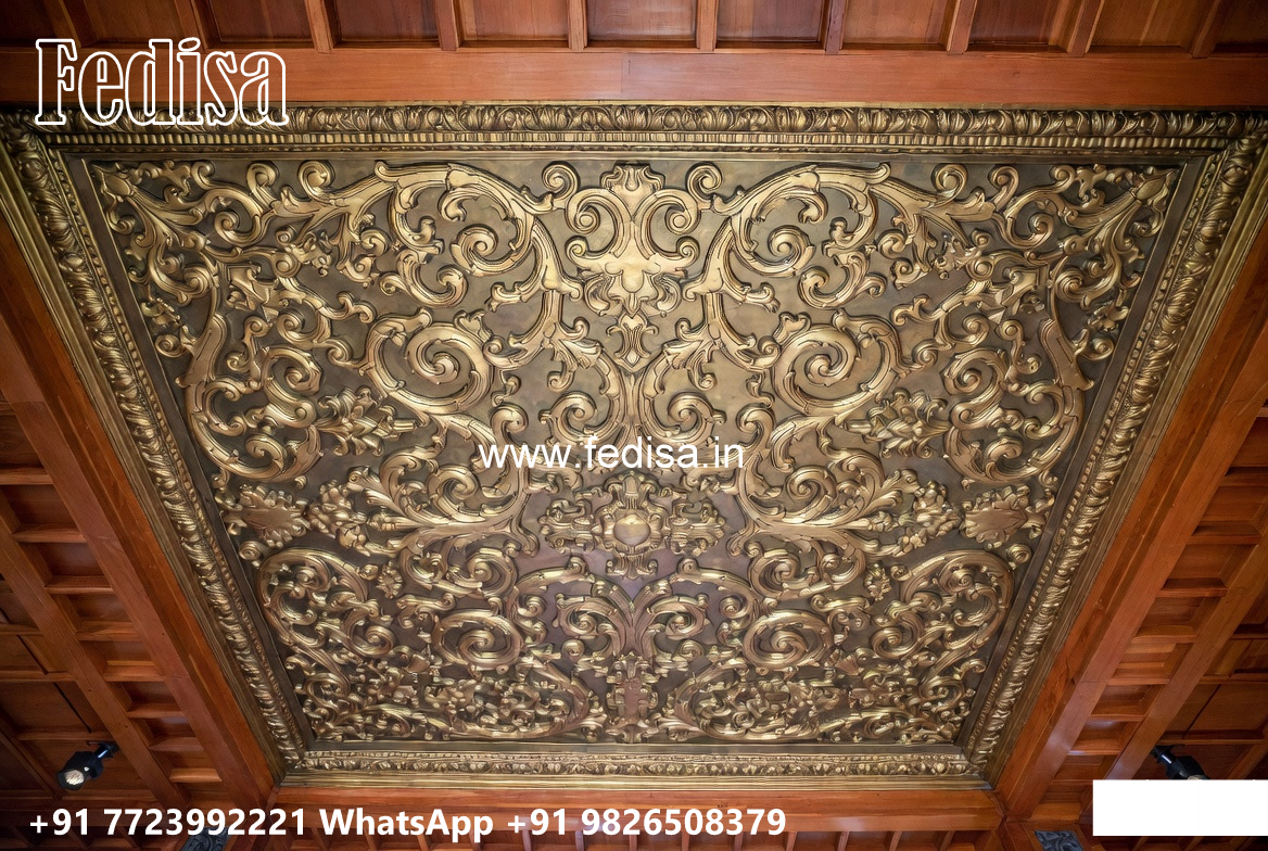 Wooden Classic Ceiling Design Latest Down Ceiling Design No-10735