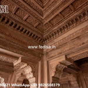 Wooden Classic Ceiling Design Pop Phool Design No-10738