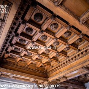 Wooden Classic Ceiling Design Concealed Light Pop Design Simple No-10743