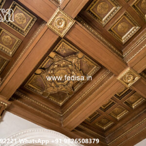 Wooden Classic Ceiling Design Roof Pop Design For Bedroom No-10753