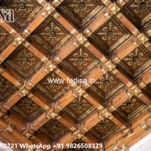 Wooden Classic Ceiling Design Jali False Ceiling Design No-10754