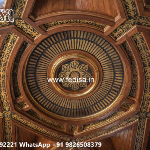 Wooden Classic Ceiling Design Putty Design On Roof No-10771