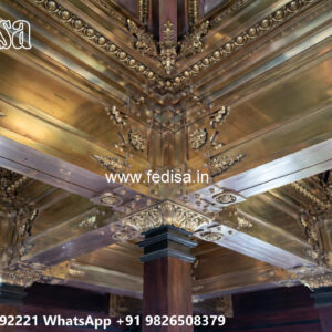 Wooden Classic Ceiling Design New Plus Minus Pop Design No-10772