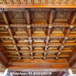 Wooden Classic Ceiling Design Pop Design And Color No-10781