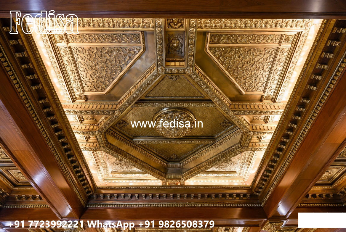 Wooden Classic Ceiling Design Pop Design For Mandir No-10784