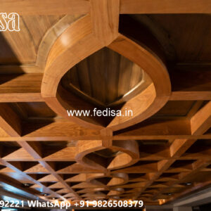 Wooden Classic Ceiling Design Pop Design Modern No-10810