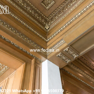 Wooden Classic Ceiling Design Pop Design Phool No-10827