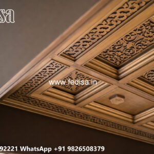 Wooden Classic Ceiling Design Pop Dizain New No-10831