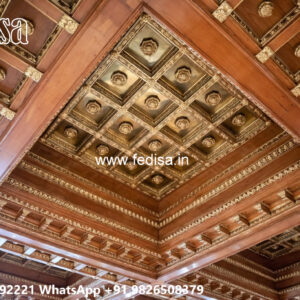 Wooden Classic Ceiling Design Toilet Pop Design No-10833