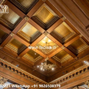 Wooden Classic Ceiling Design Simple Handmade Pop Design No-10843