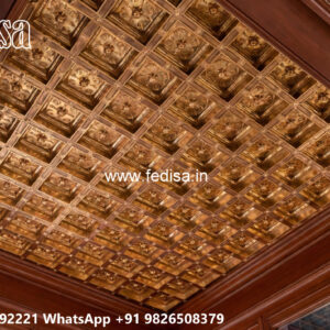 Wooden Classic Ceiling Design Pop Design Balcony No-10850