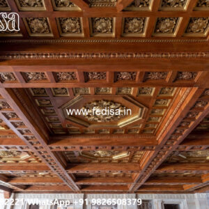 Wooden Classic Ceiling Design Pop Design Farma No-10870