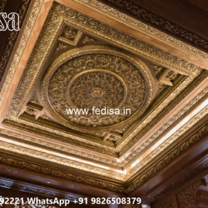 Wooden Classic Ceiling Design Pop Design Latest Plus Minus No-10881