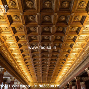 Wooden Classic Ceiling Design Ceiling Plus Minus Design No-10893