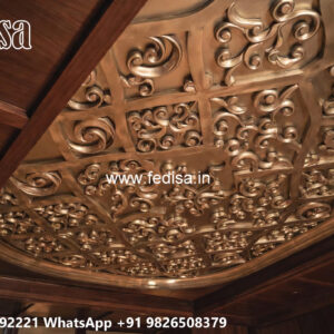 Wooden Classic Ceiling Design Plain Pop Ceiling Design No-10899