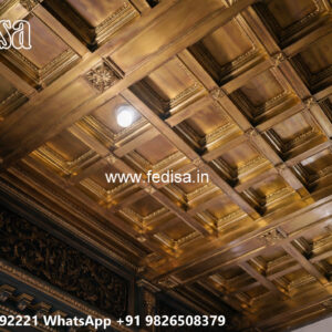 Wooden Classic Ceiling Design Pop Design Arch No-10900