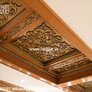 Wooden Classic Ceiling Design Pop Led Panel Design No-10901