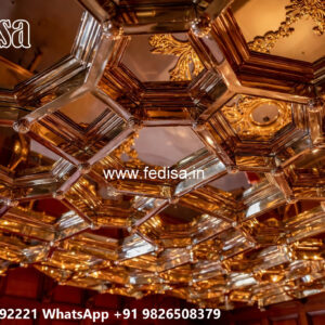Wooden Classic Ceiling Design Pop 2 Fan Design No-10908