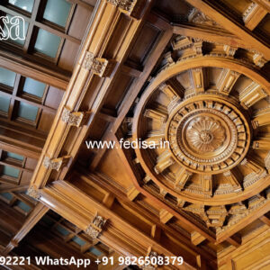 Wooden Classic Ceiling Design Unique Pop Design No-10910