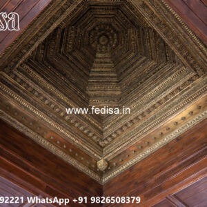 Wooden Classic Ceiling Design Pop Design Plain No-10911