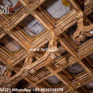 Wooden Classic Ceiling Design Pop Design Lobby Plus Minus No-10912