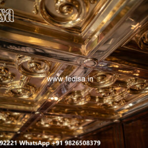 Wooden Classic Ceiling Design Interior Pop Design For Hall No-10925