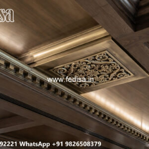 Wooden Classic Ceiling Design Pop Design For Pooja Room Door No-10944