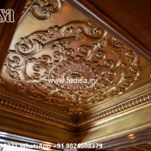 Wooden Classic Ceiling Design Pop Border Design Price No-10949