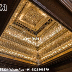 Wooden Classic Ceiling Design Pop Fiber Design No-10952