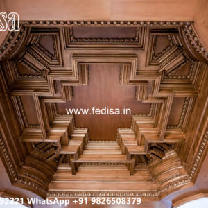 Wooden Classic Ceiling Design Ceiling Pop Design Color No-10953
