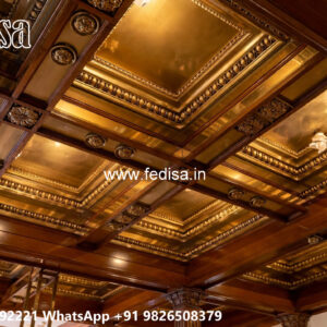 Wooden Classic Ceiling Design Porch Pop Ceiling Design No-10955