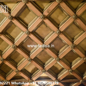 Wooden Classic Ceiling Design Best Pop Plus Minus Design No-10959