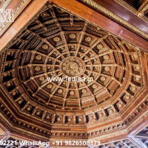 Wooden Classic Ceiling Design Pop Temple Design No-10969
