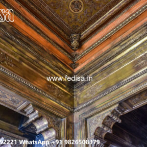 Wooden Classic Ceiling Design Home Ceiling Pop Design No-10973