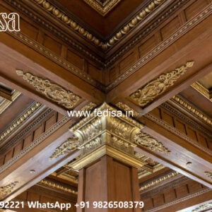 Wooden Classic Ceiling Design Best Hall Pop Design No-10987