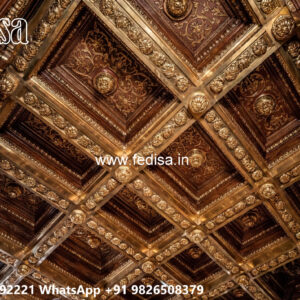 Wooden Classic Ceiling Design Pop Dining Hall Design No-10992