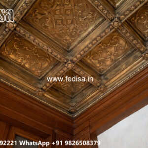 Wooden Classic Ceiling Design Tv Design Pop No-10998