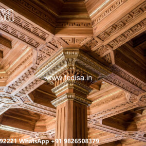 Wooden Classic Ceiling Design Pop Design Plus Minus 2026 For Hall No-11002