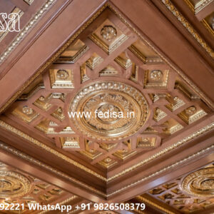 Wooden Classic Ceiling Design Pop Led Design No-11010