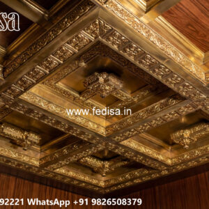Wooden Classic Ceiling Design Pop Lobby Design Plus Minus No-11014