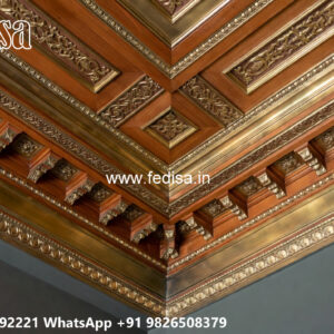 Wooden Classic Ceiling Design Best Pop Design For Hall Ceiling No-11035