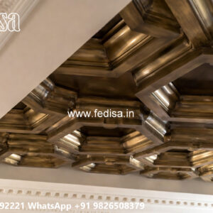 Wooden Classic Ceiling Design Design Pop Design No-11040