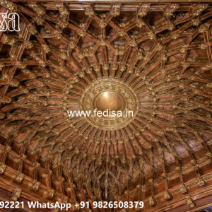 Wooden Classic Ceiling Design Double Fan False Ceiling No-11043