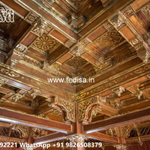 Wooden Classic Ceiling Design Pop Design Chhat Ki No-11062