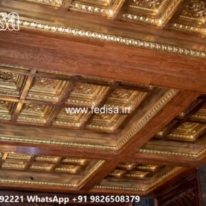 Wooden Classic Ceiling Design Pop In Room Design No-11068