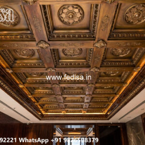 Wooden Classic Ceiling Design Design Of Pop On Roof Plus Minus No-11069