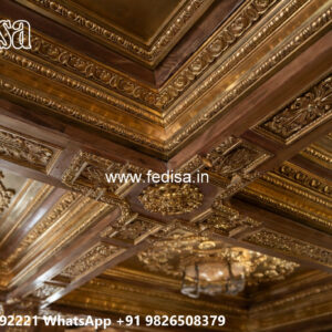 Wooden Classic Ceiling Design Pop Arch Design Simple No-11075