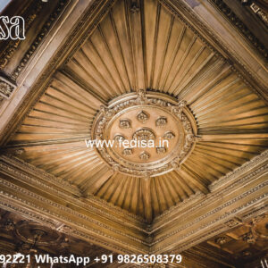 Wooden Classic Ceiling Design Duplex Pop Design No-11079