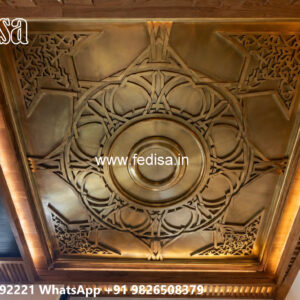 Wooden Classic Ceiling Design Pop Design In Bathroom No-11097
